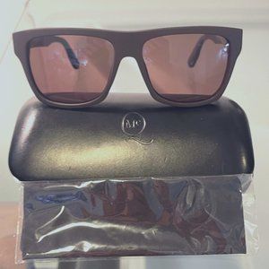 McQueen Men's Matte Brown Sunglasses
